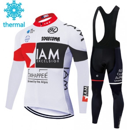 Tenue Maillot M/L + Collant à Bretelles 2020 IAM Cycling Hiver Thermal Fleece N001